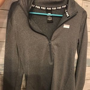 PINK sporty zip up sweat shirt